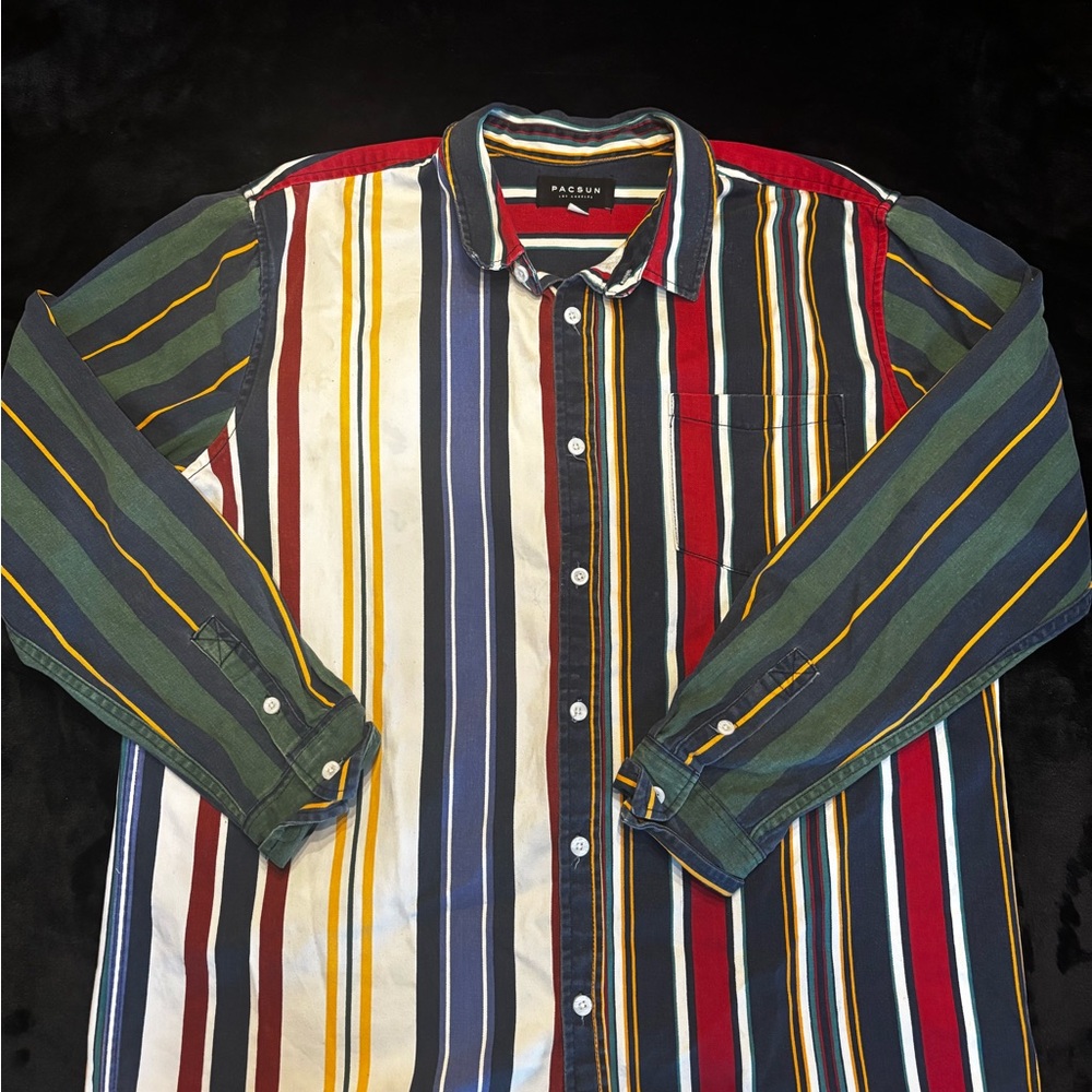 PacSun Vibrant Striped Men's Shirt
